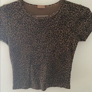 Brandy Melville John Galt Cheeta Crop Top